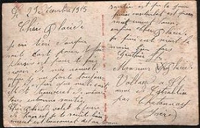 lettre du 29 décembre 1915 (verso)